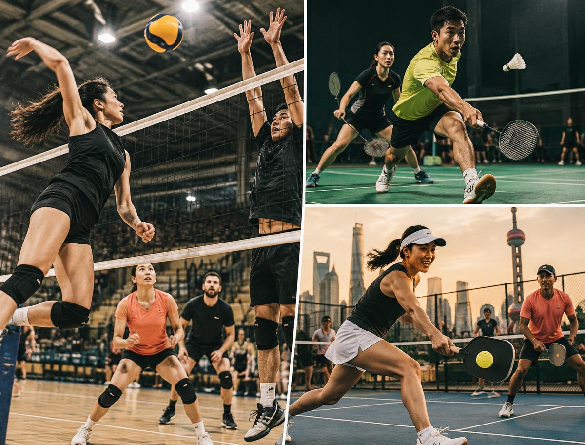 Volleyball players at a PlayOn community event